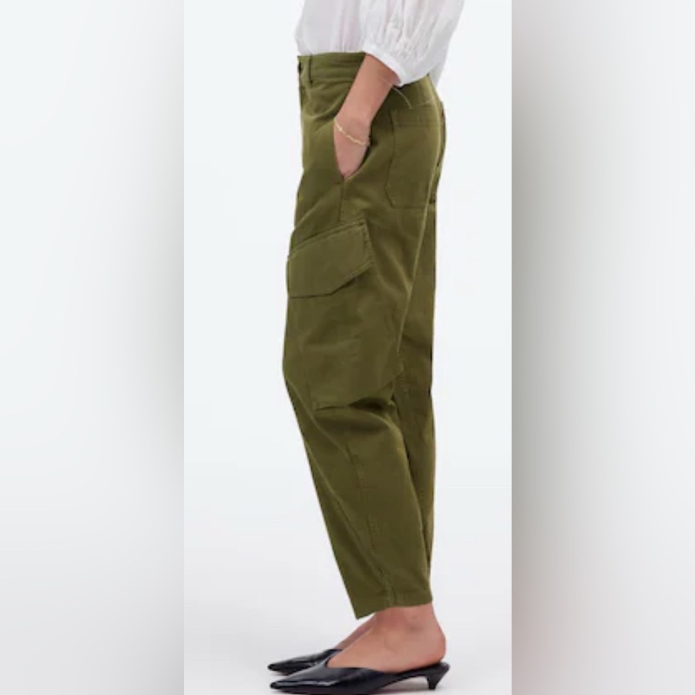 NWT Madewell The Barrel-Leg Utility Pant in Garment-Dyed Twill - Picture 2 of 6